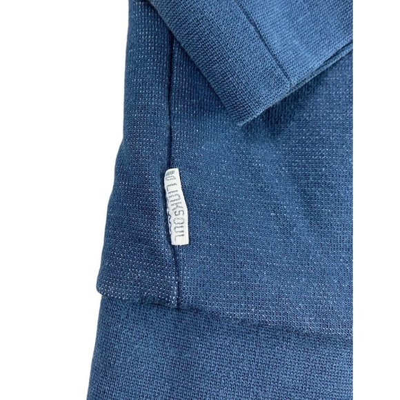 Linksoul Mens XL Navy Blue Polo Pullover Sweatshirt Long Sleeve Golf Long-Sleeve - Picture 4 of 8